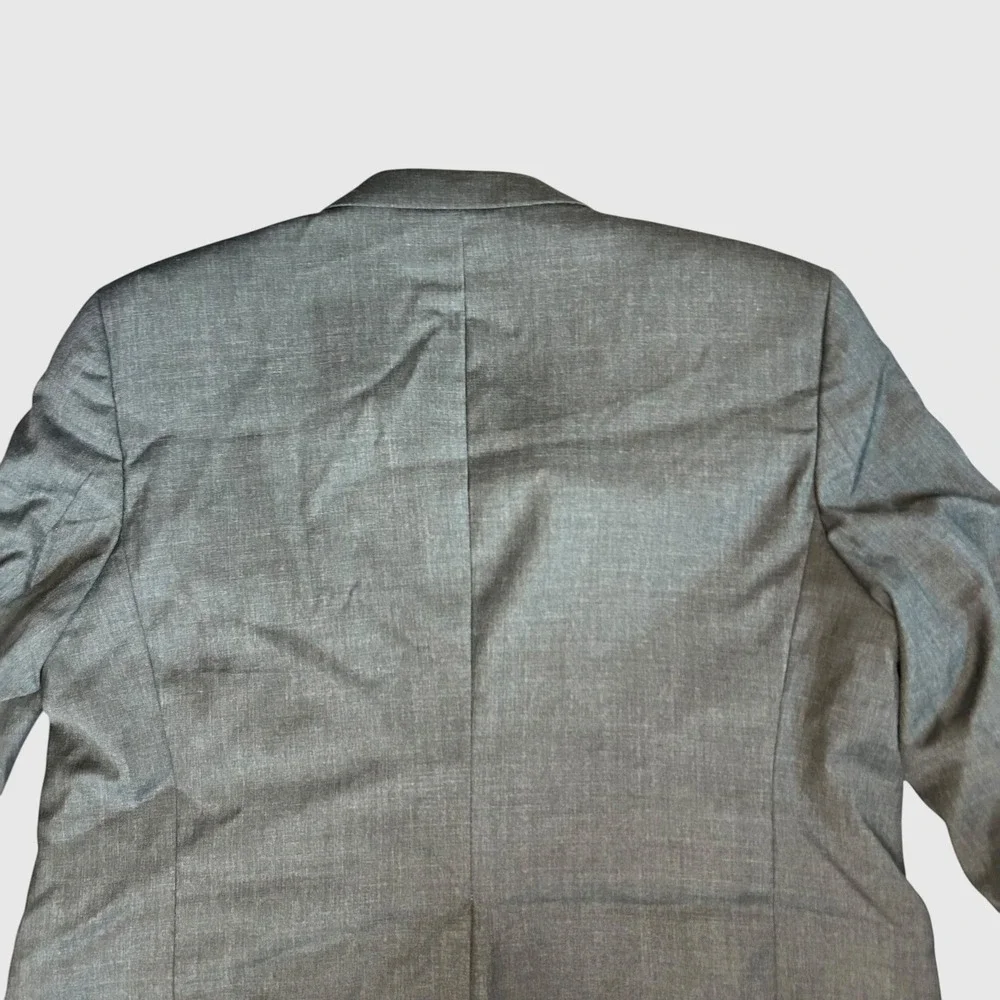 English Manor Dark Academia Wool Blazer 48R Grey Professional Sport Coat Jacket